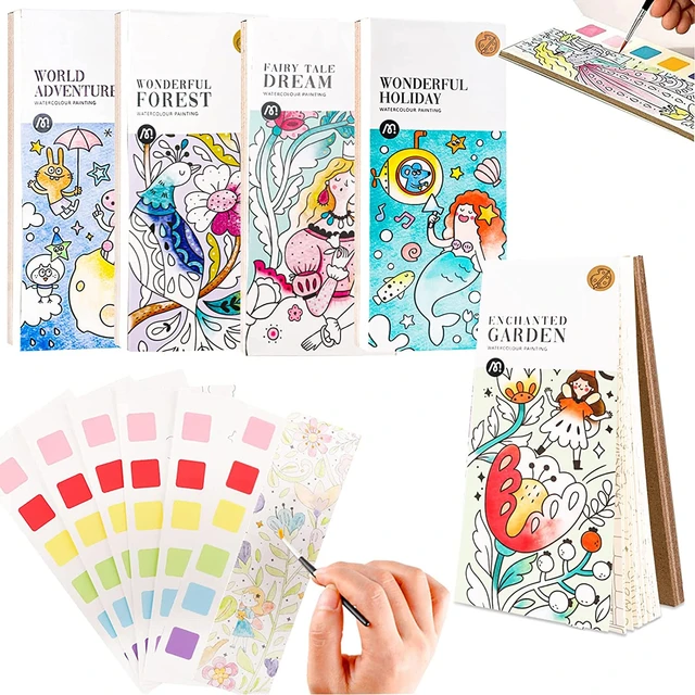 Pocket Watercolor Painting Book Children's Graffiti Picture Book Princess  Painting And Water Coloring Painting Book Toy Gifts - AliExpress