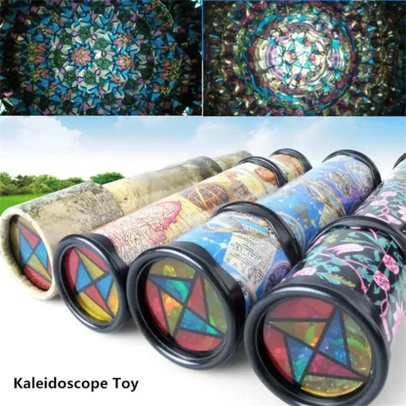 Rotating Kaleidoscope Magical and Versatile Interior View with Paper Children's Kindergarten Toys (Random color)