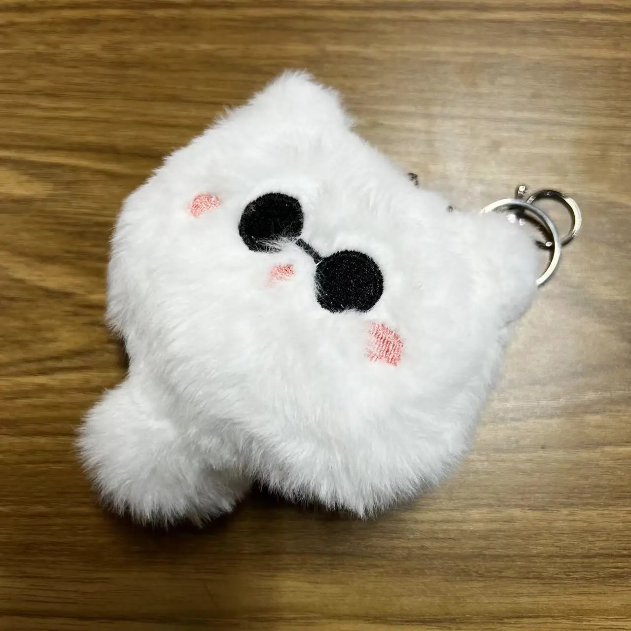 Jujutsu Kaisen Satoru Gojo 흰 고양이 플러시 펜던트 코스프레 10cm 애완 동물 귀여운 인형 키 체인 가방 장식 장난감
