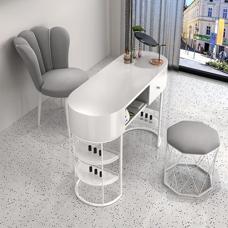 Fashion Nordic Manicure Table Cleaner Shop Drawer Manicure Table Reception Makeup Schmincktisch Commercial Furniture RR50MT nordic reception manicure table makeup women simple drawer manicure table modern schmincktisch commercial furniture rr50mt