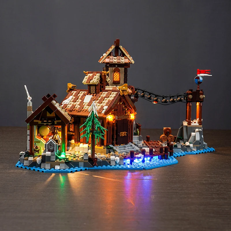 

LocoLee LED light 21343 set is suitable for Viking Village building blocks (only including lighting accessories)