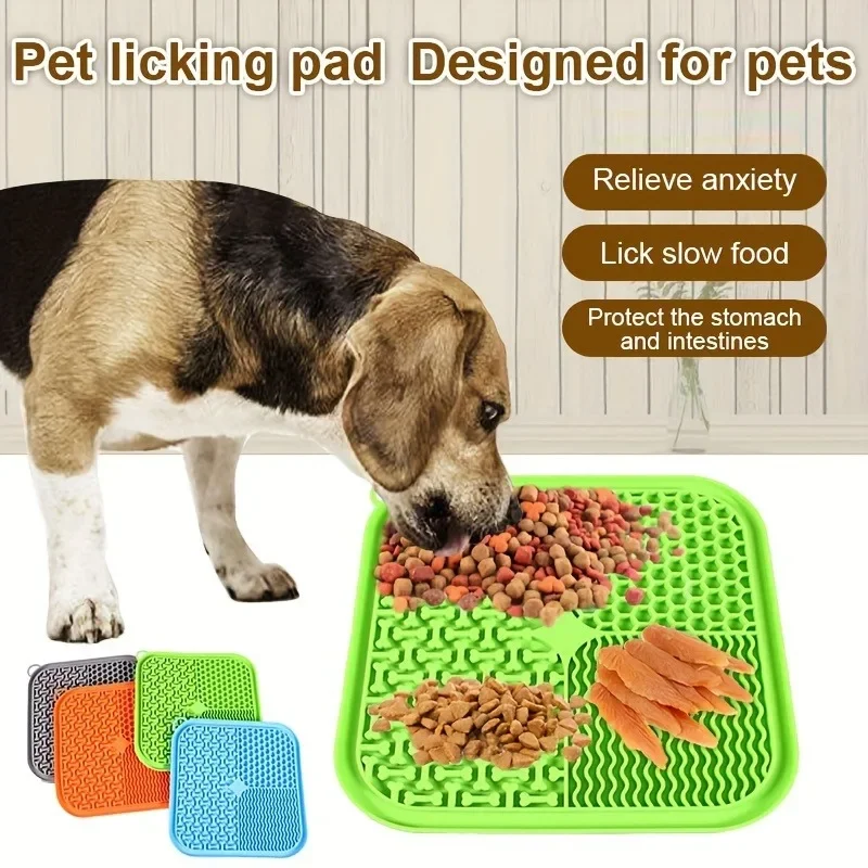 3Pcs Silicone Dog Licking Mats Set with Suction Cups-Slow Feeder Pet Placemats for Healthy Eating,Dog Feeders Supplies 2