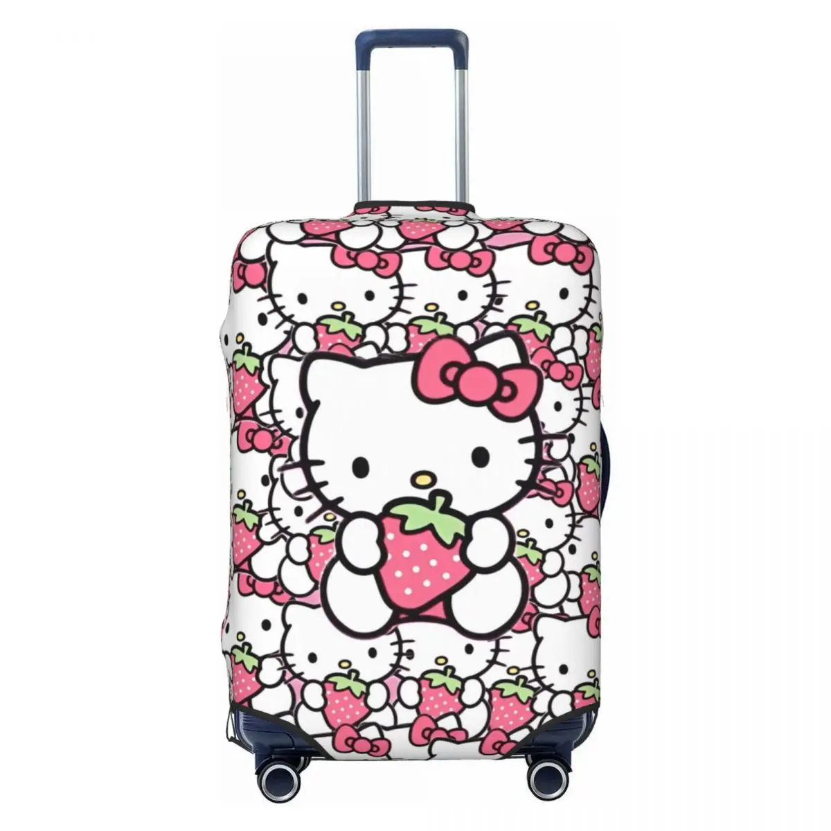 New Hello Kitty Cute Cartoon Suitcase Cover Business Protector Flight Strectch Luggage Case 2