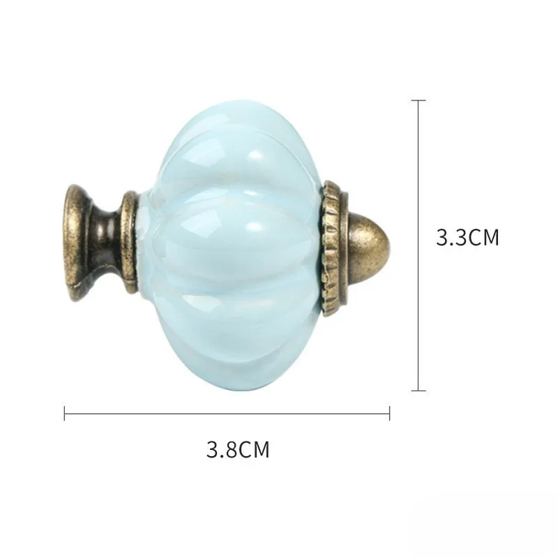 Description Picture 2 of itemDrawer Cupboard Kitchen Pull Handle Furniture Handle Pumpkin Ceramic Door Knobs Cabinet Knobs Handles For Furniture 10Pcs/set