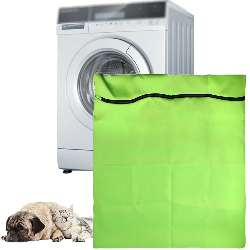 Pet Laundry Bag Green Polyester Large Household Toiletry Bag Hair Filter Washing Machine Washing Bag Dog Cat Horse