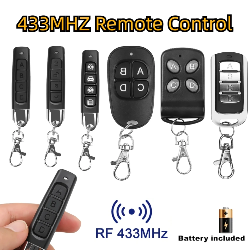 자동차 키 차고 문짝 게이트 오프너, 범용 복사 차고 문짝, 스마트 홈, 433MHz 리모컨, 4CH 리모컨 복사기