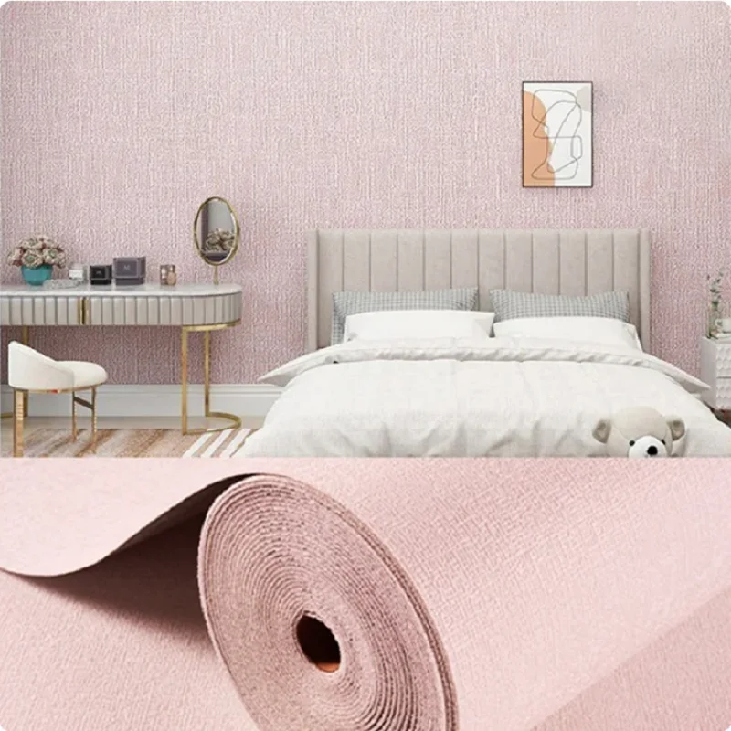 1.5ft&sup2;/Roll Foam Linen Wall Stickers Moisture-proof Vinyl Self-adhesive Wallpapers Baby Living Room DIY Home Decoration Stickers