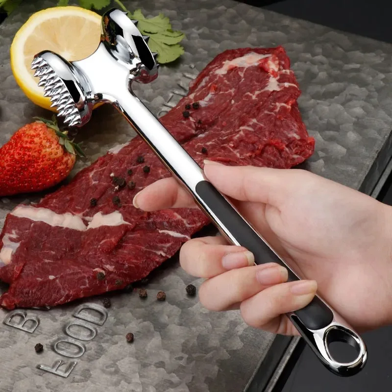 Kitchen Gadgets Multifunction Zinc Alloy Meat Hammer Two Sides Loose Tenderizers Portable Steak Pork Tools 083