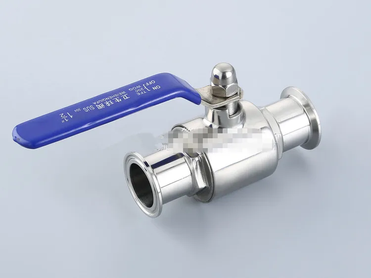 1PCS 38MM-1 1/2" Sanitary Full Port Ball Valve Clamp Type Ferrule SS304