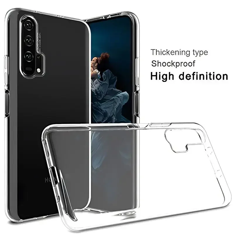 Shockproof Transparent Silicone Phone Case - Clear TPU Back Cover