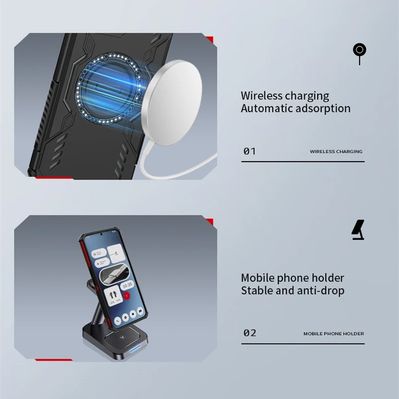 Advanced Heat Dissipation Magnetic Wireless Charging Case with Lens Protection