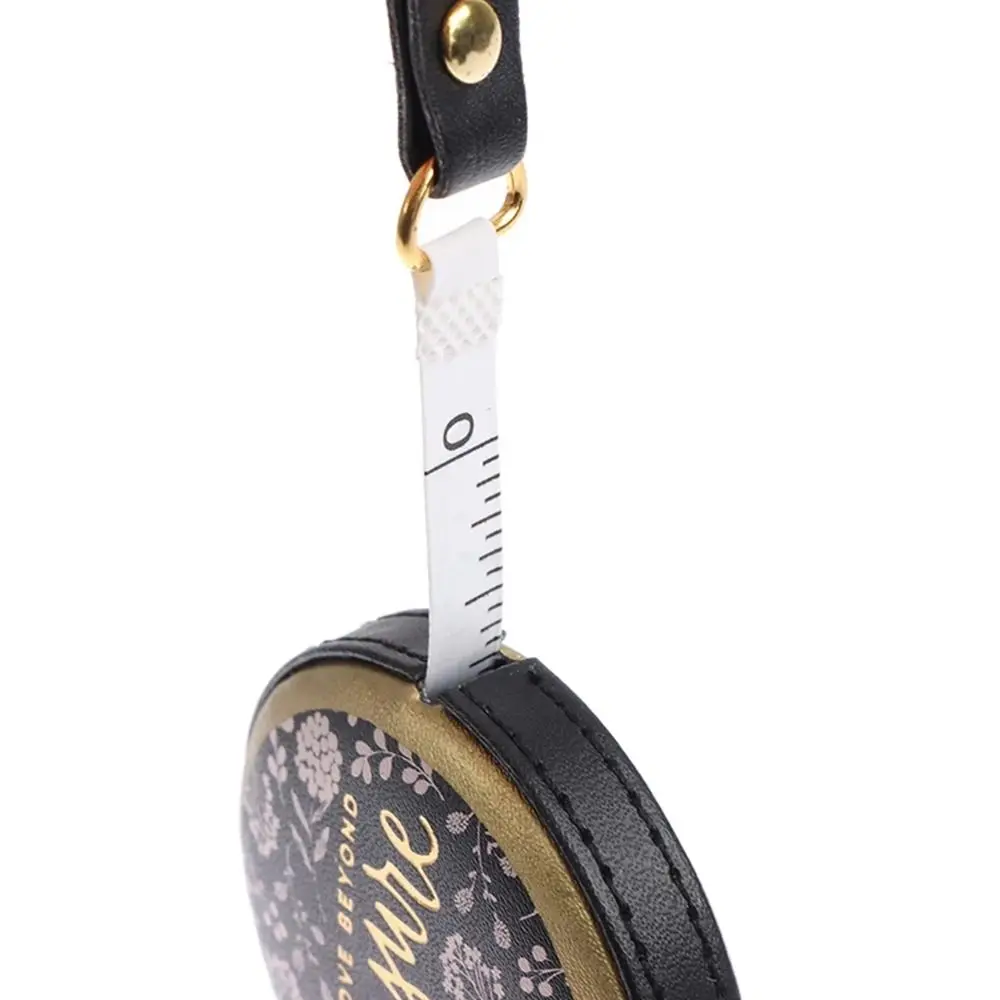 Tape Measure Measuring Tape Measuring Ruler 1PC 1.5m Portable Retractable Vintage PU Leather Mini Tape Nostalgia Measure Ruler Retro Sewing Centimeter Inch Roll Tape
