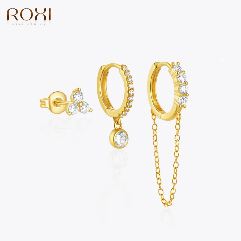 

Серьги-кисточки женские из серебра 925 пробы с фианитом, 18 К