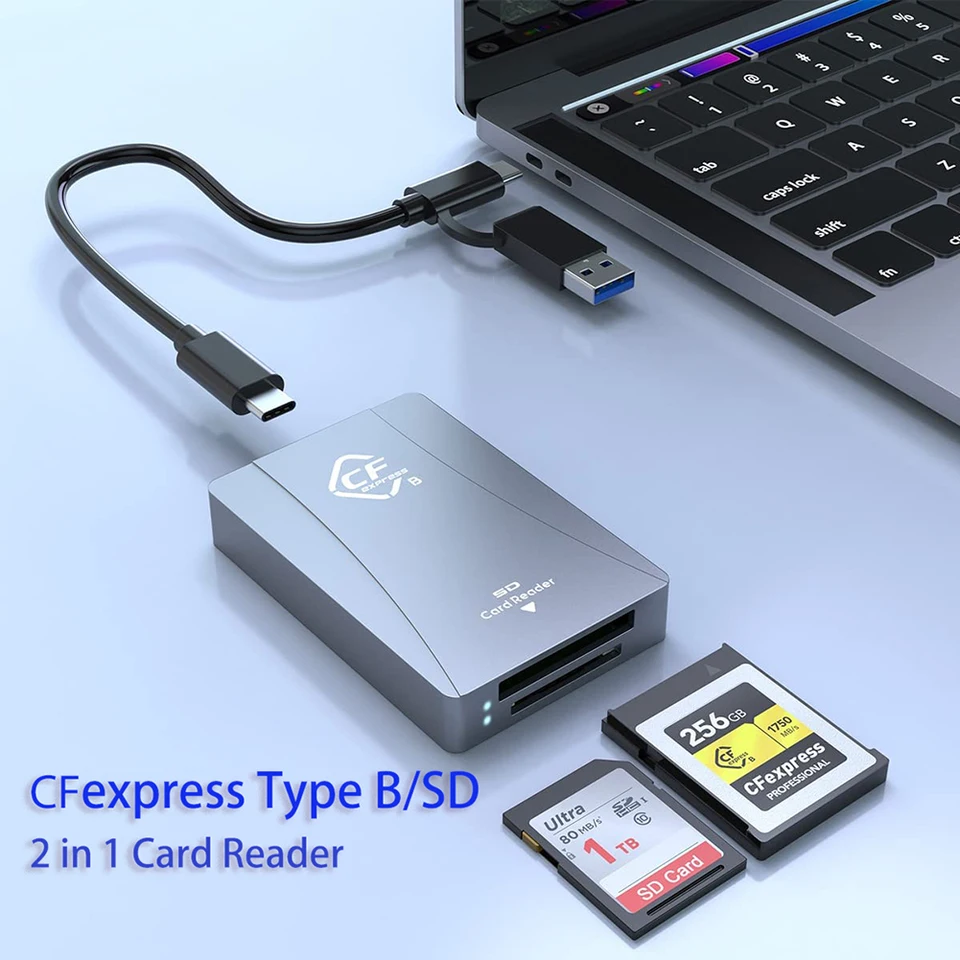 CFexpress Type BおよびSD UHS-II デュアルスロットメモリーカード