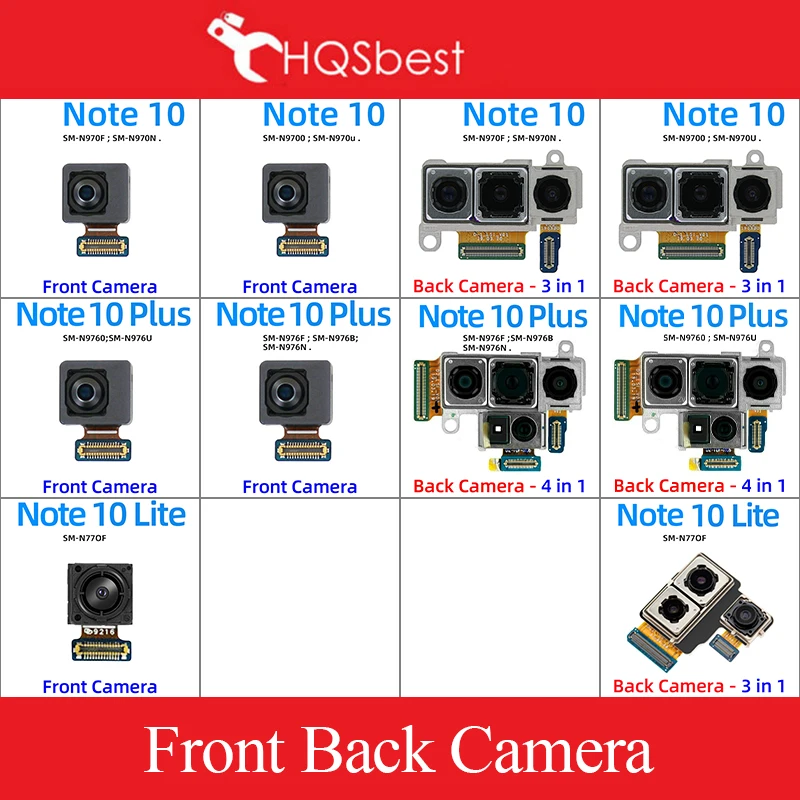 

Top Front Camera Flex Cable Main Rear Back Camera For Samsung Galaxy Note 10 Plus Lite N976 N970 N770