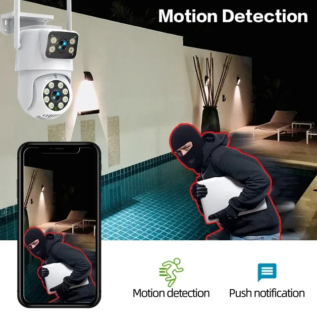 Tuya Smart Life 4K 8MP Dual Lens PTZ WIIF Camera Dual Screen Human Auto Tracking Outdoor 4MP Security Video Surveillance Camera - Image 3