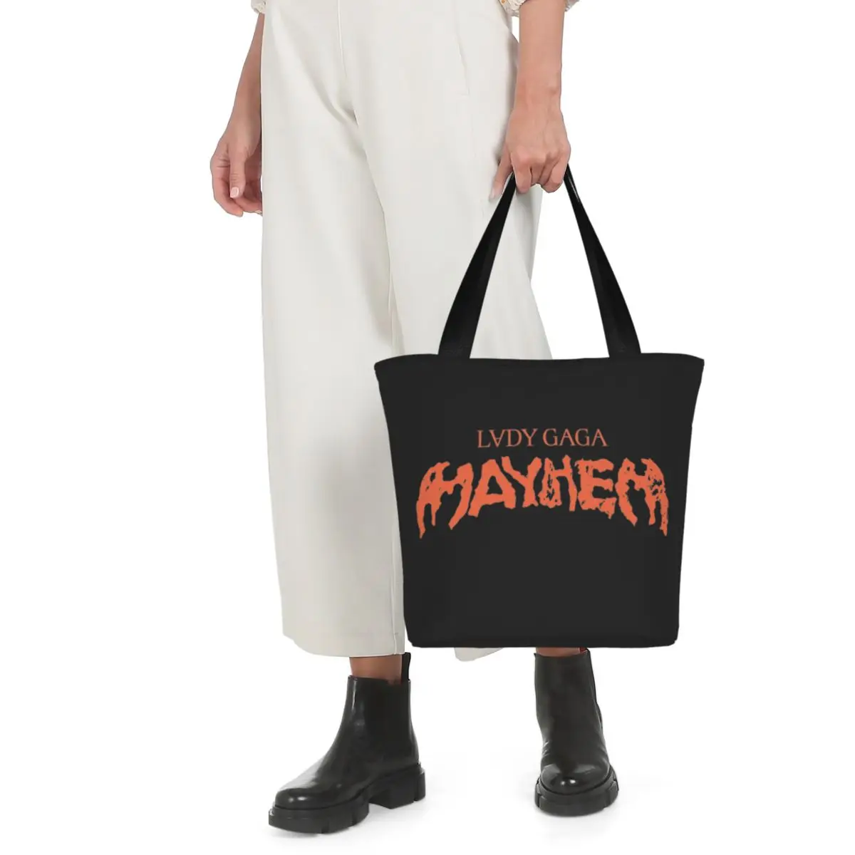 Lady Gaga Mayhem 2025 Album Tote Bag For Women Shoulder Bag Zipper