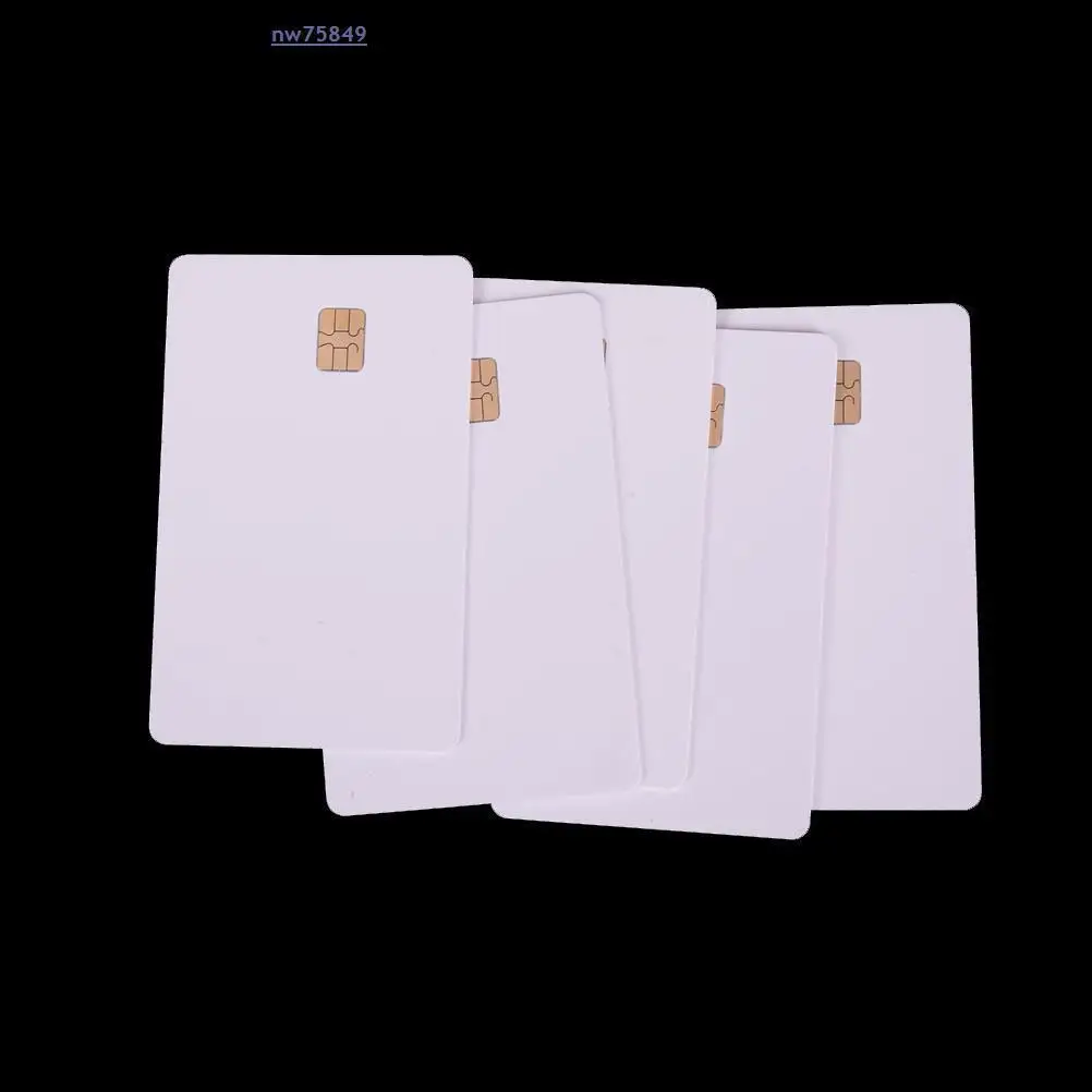 5 Pack White Contact SLE4428 Chip Smart IC Blank PVC SLE4442 Chip Blank Card Available 10 Years usb ccid iso7816 contact smart ic chip card reader with freely sdk acr39u n1