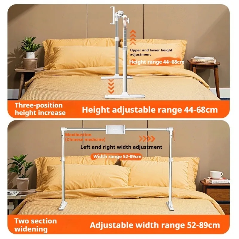 Eary Phone Tablet Stand Holder for Bed Width Height Adjustable Compatible With iPhone Samsung iPad Air Or Other 4.7-12.9" Device