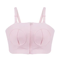 Maternity Bra Hands-Free Pumping Bra Nursing Bra Wireless Adjustable Zipper Breastfeeding Bra for Holding Breast Pumps 1