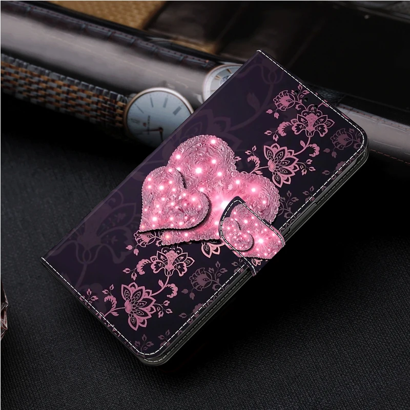 Premium Flip Leather Magnetic Wallet Case - 3D Design