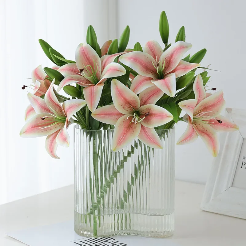 Fiori Artificiali Di Geranio In Seta Rosa Scuro: Composizioni Finte Per Casa, Matrimonio E Decorazione Da Tavolo - 4