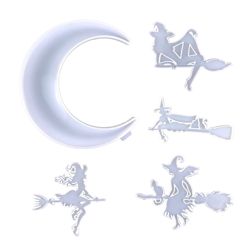 

Wall Decor Resin Halloween Witch Moon Mold Used for Resin Casting Jewelry Making