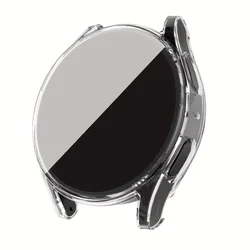 Enhanced Protective TPU Case with Full Cover Screen Protector for Smartwatch Accessories (Transparent)
