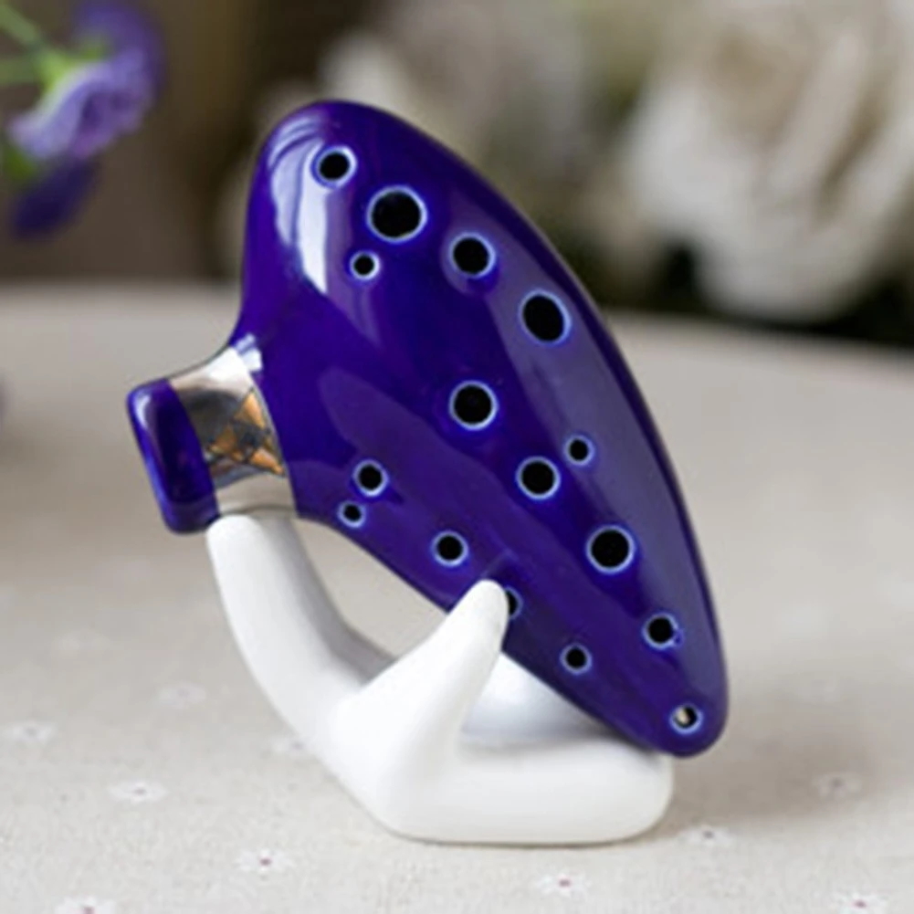 1pc Ocarina Holder 6 Hole/12 Hole Ceramic Hand Shape Musical Gear Ocarina Accessories Part Stand