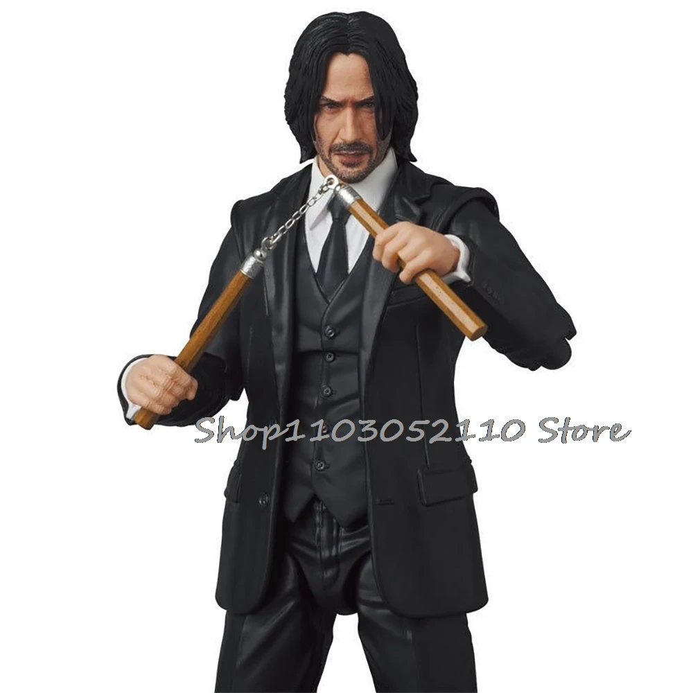 Anime Mafex 212 John Wick Figur 085 JOHN WICK Kapitel 2 mit Hund Kapitel 4 PVC Gelenke bewegliches Spielzeug – Detail 4