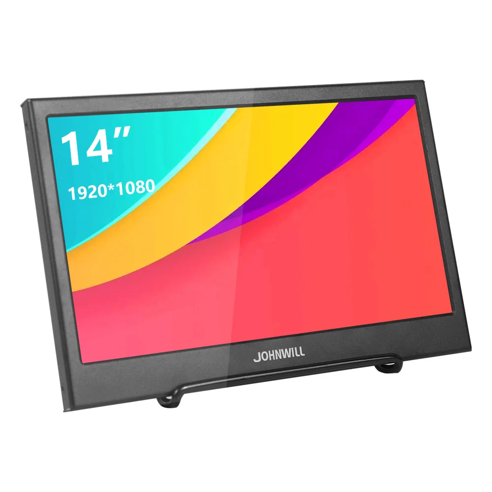 

14 Inch IPS Portable Desktop Monitor 1920X1080 Built-in Speaker Type-C 5V2A DC 12V2A HDMI-Compatible For PS4 PS5 Laptop Switch