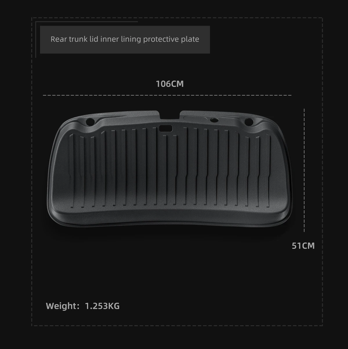 Smabee für Tesla Model 3 Highland 2024 2025 Kofferraumtür Anti-Schmutz-Matte Kofferraum-Heckklappe Schutzmatte Auto-Zubehör – Detail 12