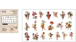 Kawaii Rabbit Decorative Stickers Set for Scrapbooking & Crafting (40 pcs) (Huhuashizhe)