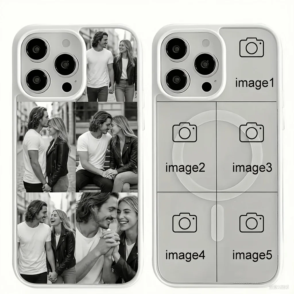 Personalized Magnetic Photo Phone Case - Custom Couples Design