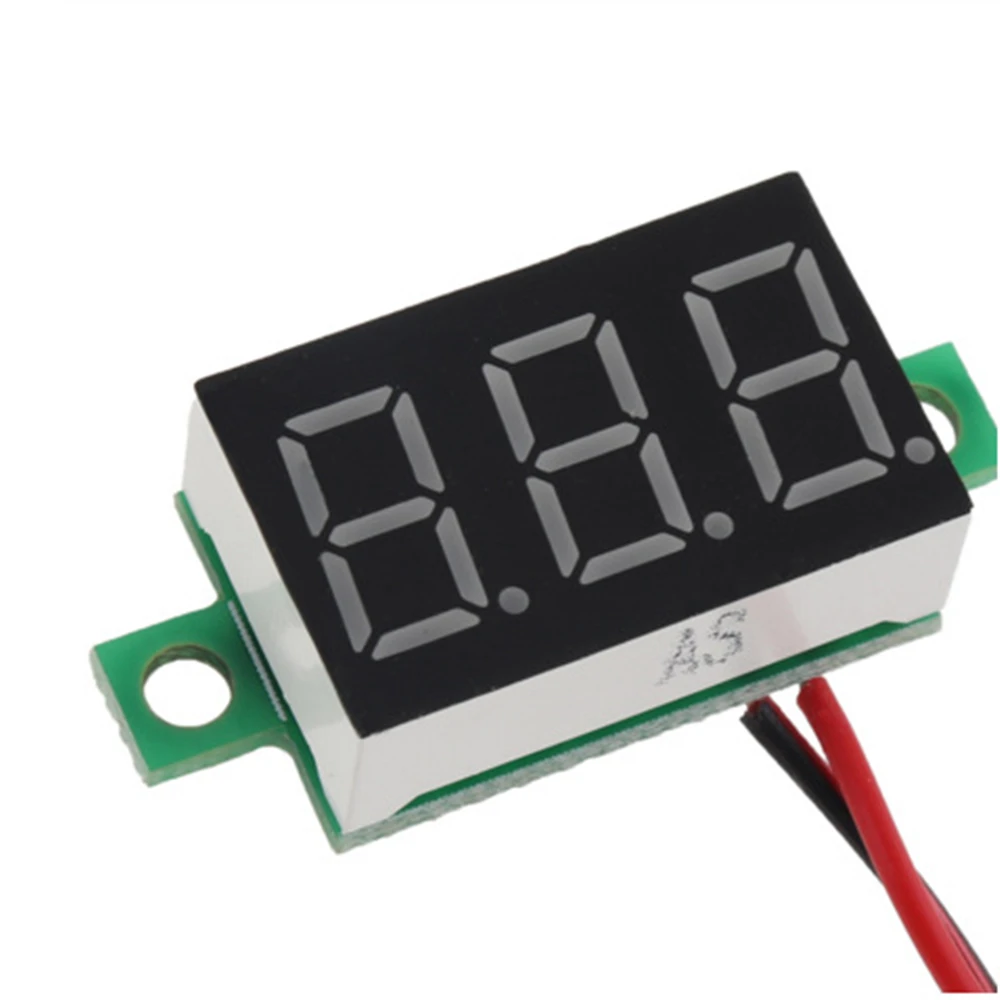 10ks stejnosměrný 2.5-30V 0.36 palec mini digitální voltmetr elektrické napětí tester měřič zelená LED obrazovka elektronická součástky příslušenství voltmetr