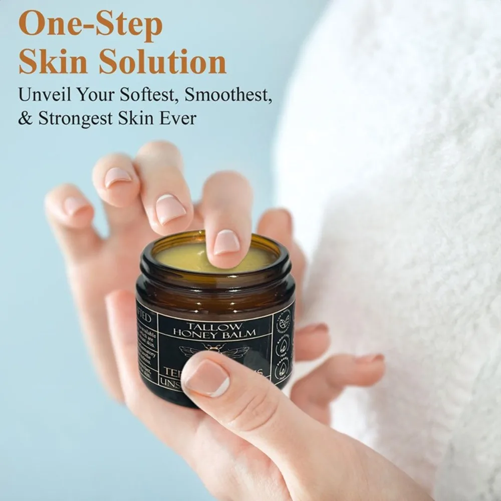 New Tangerine Body Tallow Balm Handmade All-Natural Body Cream with Raw Honey Fed Beef Tallow Balm Radiant Skin