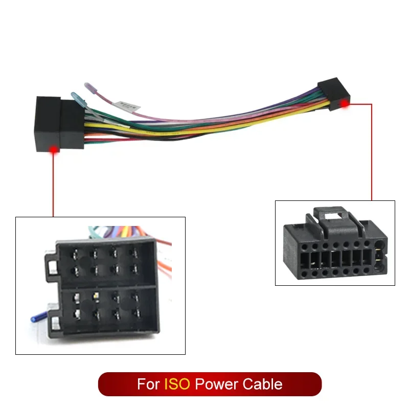 EMagTech 3 Pair Car Stereo Radio Loom Adapter 16 Pin Car