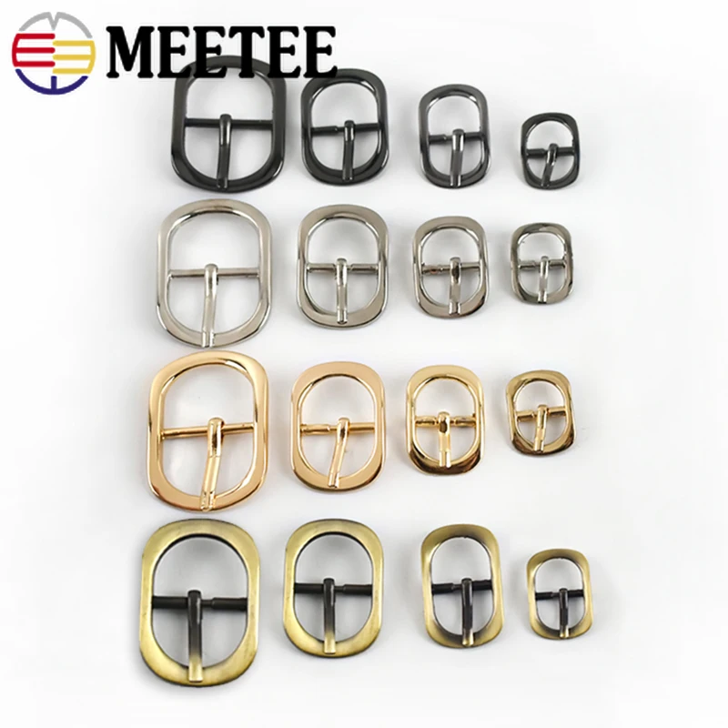 10pcs 12-38mm Metal Belt Buckles Bags Shoes Pin Buckle Handbag Strap Clasp DIY Leather Crafts Hardware Sewing Accessories