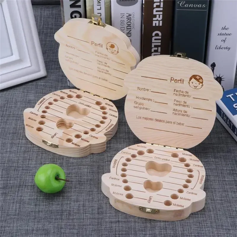 Baby Teeth Storage Box Wooden
