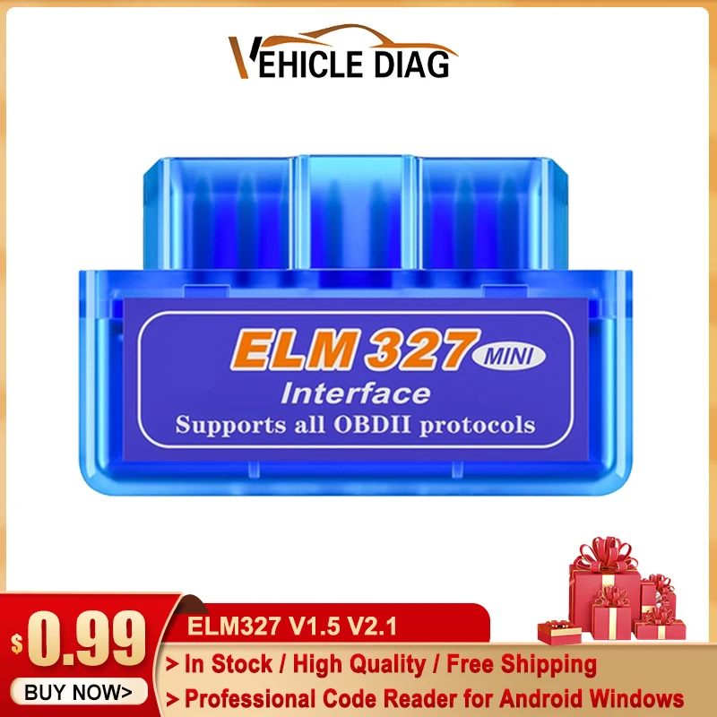 ELM327 V1.5 V2.1 OBD2 Scanner Bluetooth compatible Code Reader