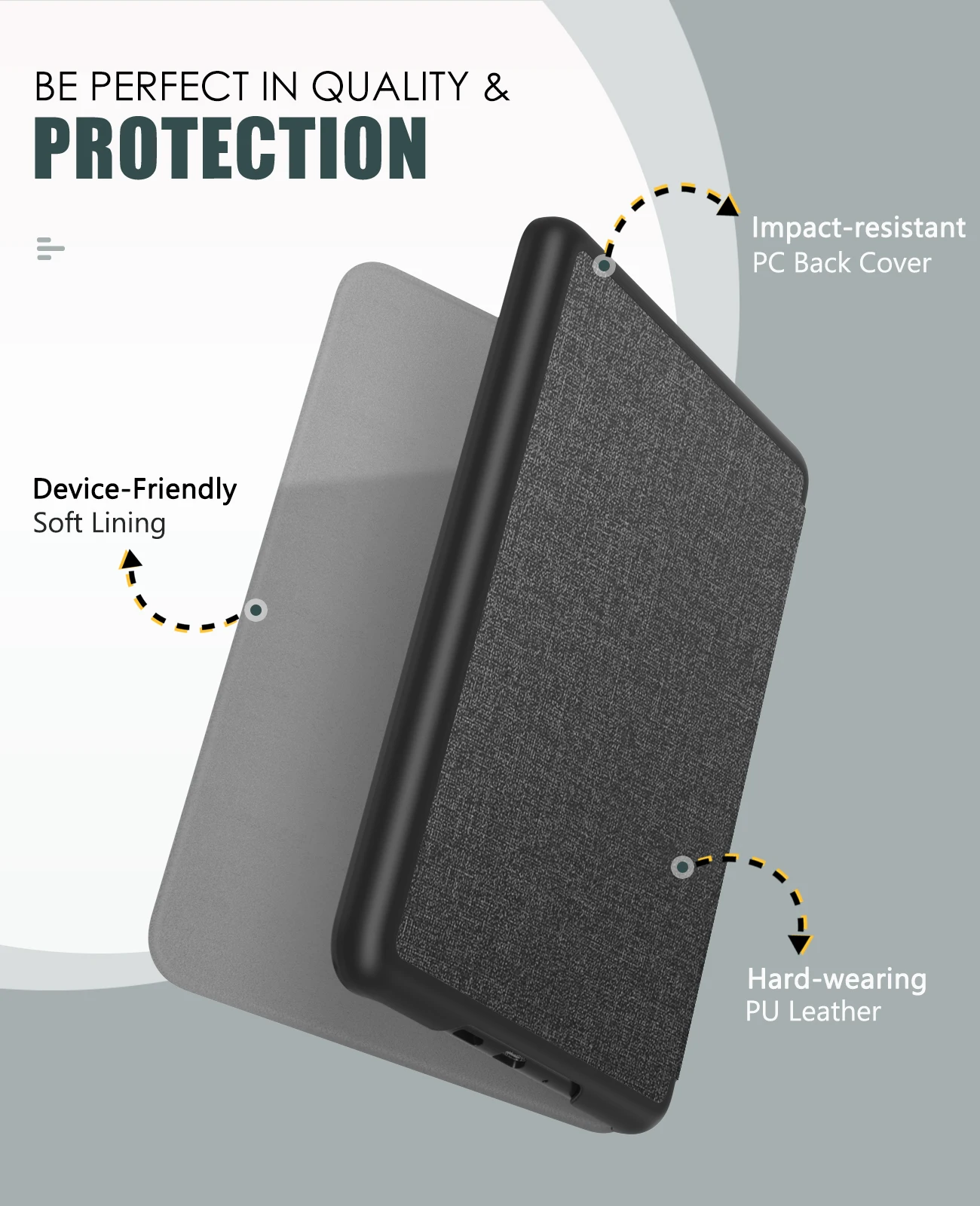 Case for 7" Kindle Paperwhite 12th Generation and Kindle Colorsoft Signature Edition Shell Cover with Auto Wake Sleep