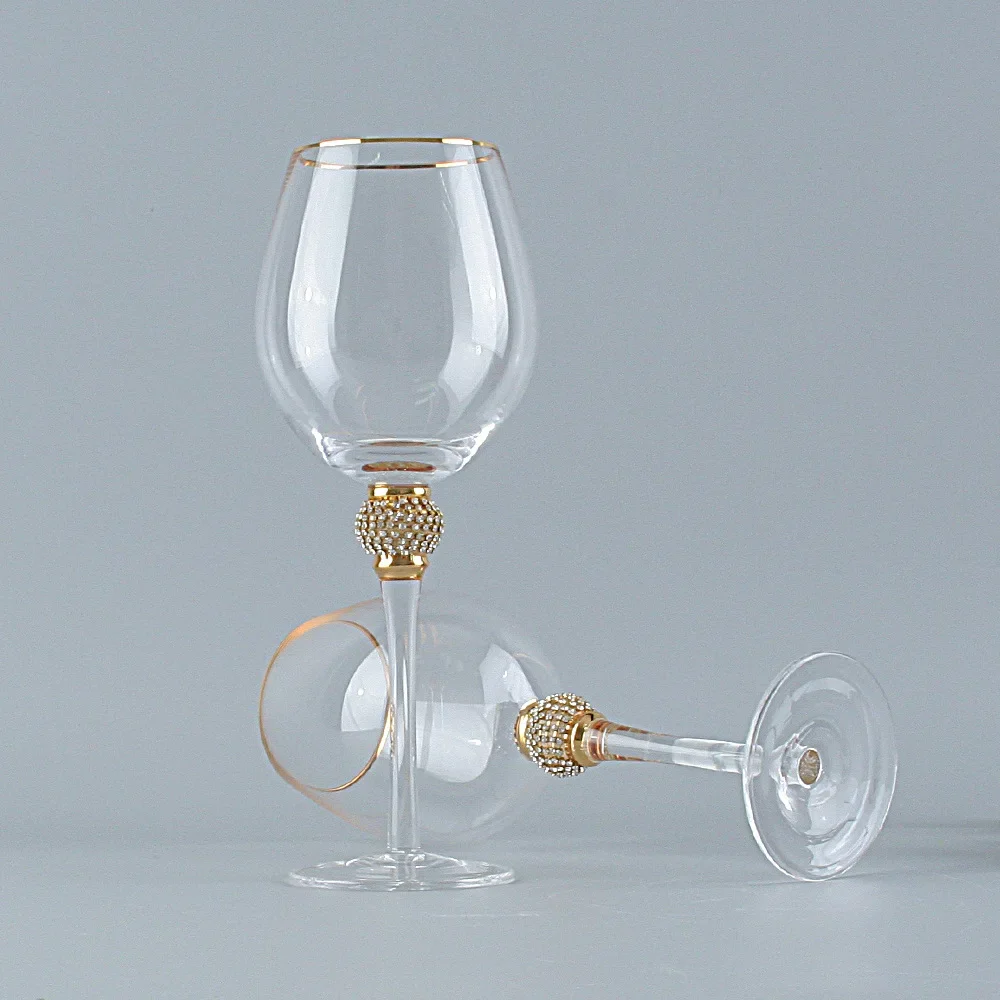 2PCS Crystal Wine Glasses – Red Wine & Champagne Goblets for Wedding, Party, Gift 2