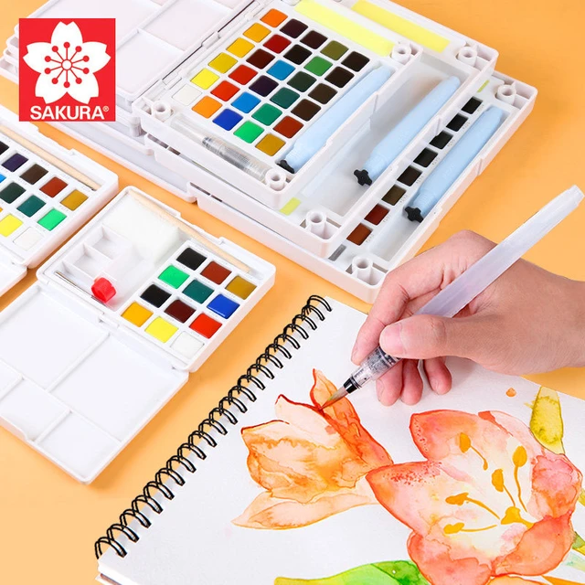 Sakura Koi transparent watercolor paint koi full transparent watercolor 12  color 18 color set 12ml - AliExpress