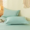 Solid Color Fitted Sheet with 2 Pillow Cases, Ultra Soft, Wrinkle Free, Breathable Deep Pocket Bed Sheet Hotel Quality Full Size 5
