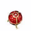 QIFU New Arrive Red Faberge Egg Trinket Box Gift 3
