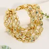 Collier multi-rangs texturé effet lave avec perles pour femme et fille, idéal pour mariage et soirée