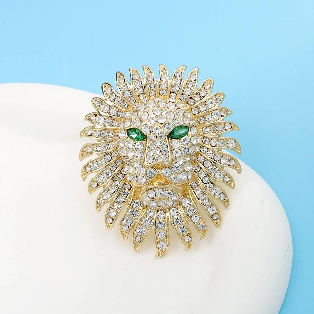 ブローチ・コサージュ Lion Embellished Brooch S3e560c8e18c44f30835ebc73d785d