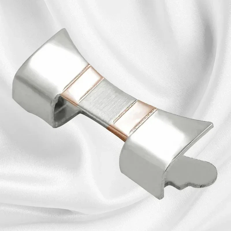 Sleek Stainless Steel Curved End Watch Strap Connector Adapter