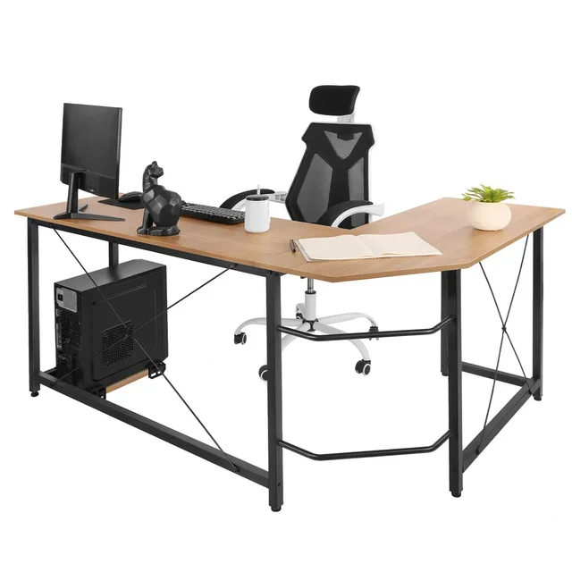Homfa 66"(176cm) L Shape Desk Computer Gaming Laptop Desk Home Office Corner Workstation Table Study Desk 190cm x 120cm x 75cm