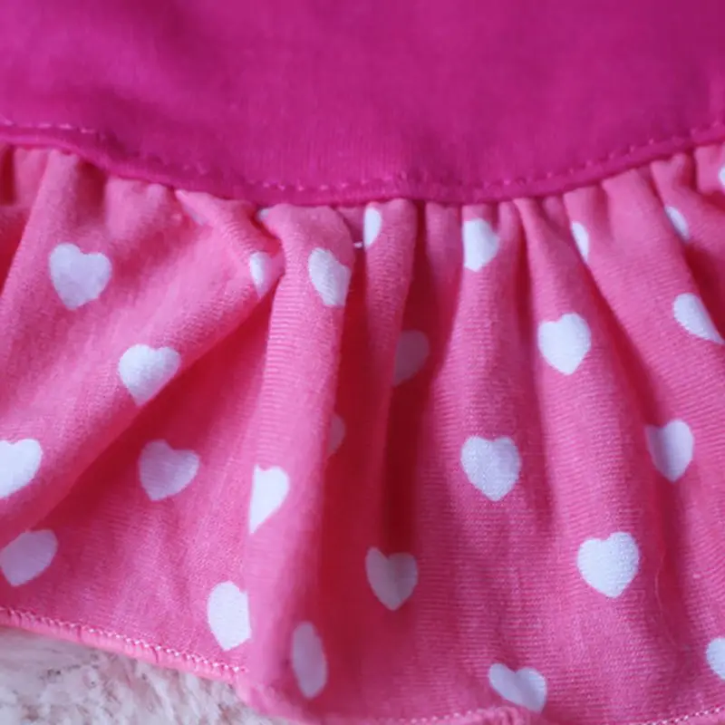 Vestido de princesa con lazo para mascotas, ropa clásica de peluche, jersey con falda, patrón de amor, suministros para mascotas